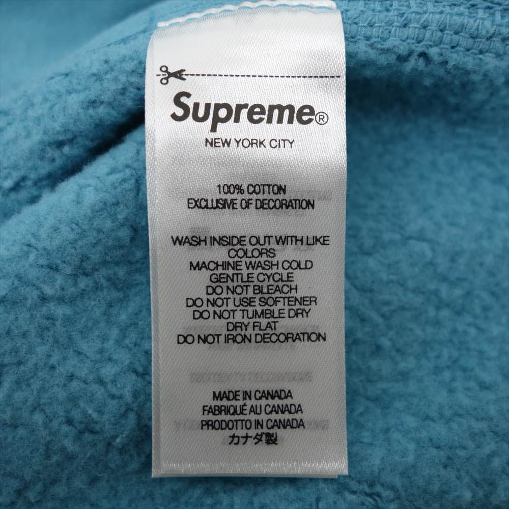 Supreme シュプリーム 21AW Arabic Logo Hooded Sweatshirt アラビック ロゴ スウェット パーカー ブルー系 S【中古】