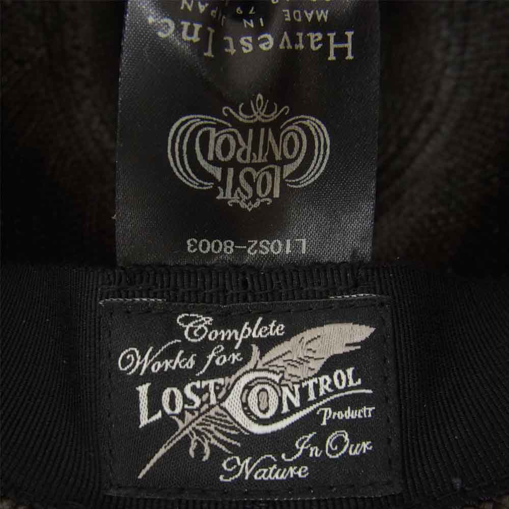 LOST CONTROL ロストコントロール 中折れ ストロー ハット ブラウン系【中古】
