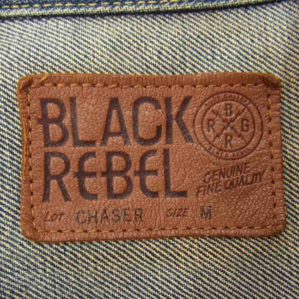RUDE GALLERY BLACK REBEL ルードギャラリーブラックレーベル デニム ジップアップ ジャケット インディゴブルー系 M【中古】