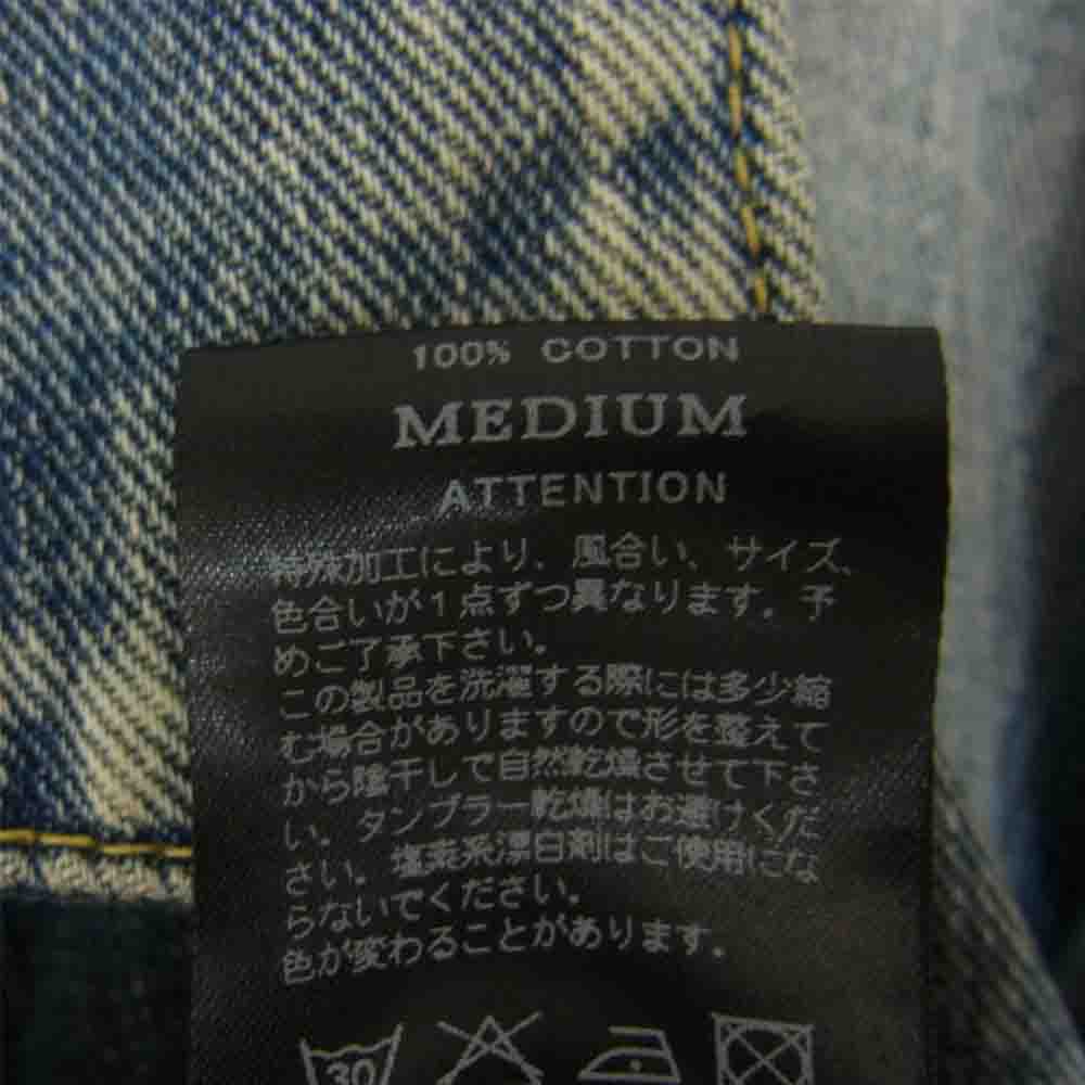 RUDE GALLERY BLACK REBEL ルードギャラリーブラックレーベル デニム ジップアップ ジャケット インディゴブルー系 M【中古】