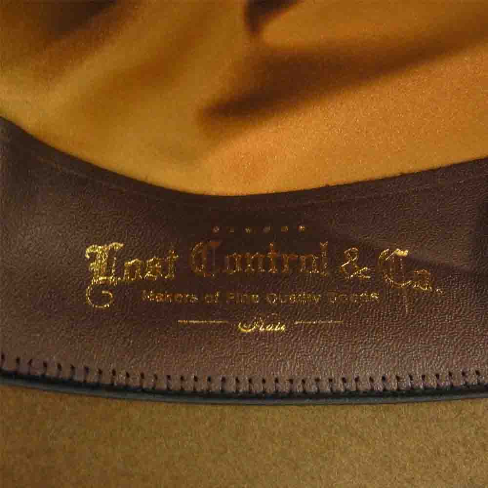 LOST CONTROL ロストコントロール リボン ウール 中折れ ハット ブラウン系【中古】