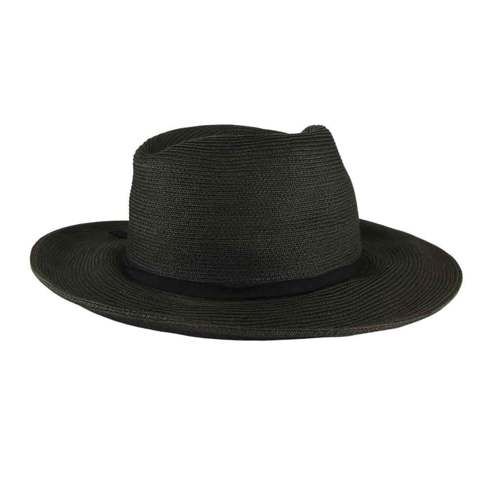 オールドジョー 中折れ ストロー ハット ブラック系【中古】