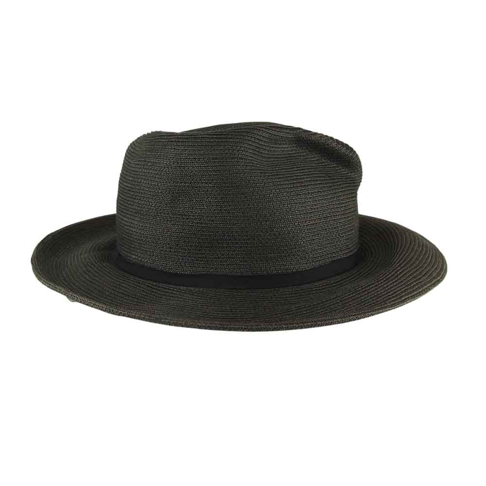 オールドジョー 中折れ ストロー ハット ブラック系【中古】