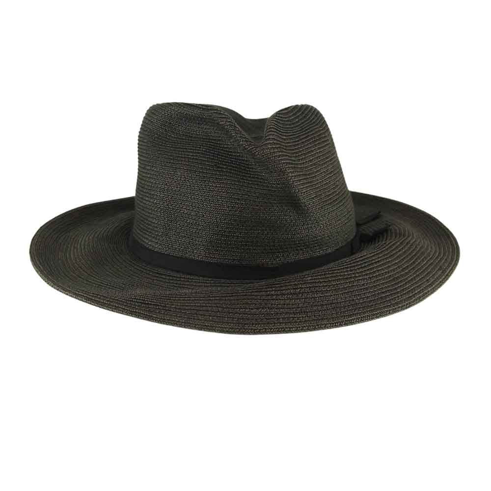オールドジョー 中折れ ストロー ハット ブラック系【中古】