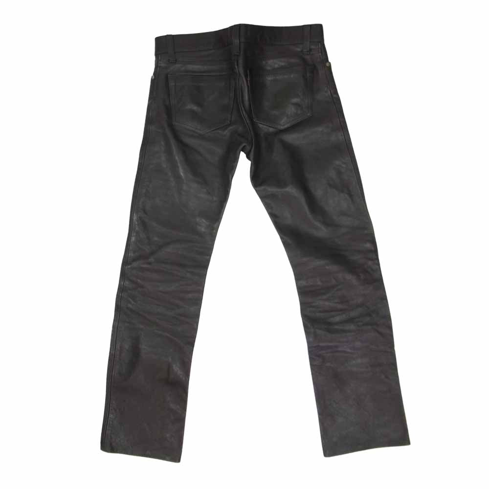 Celt&Cobra ケルト&コブラ ボタンフライ レザー パンツ ブラック系 30【中古】