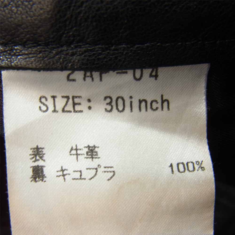 Celt&Cobra ケルト&コブラ ボタンフライ レザー パンツ ブラック系 30【中古】