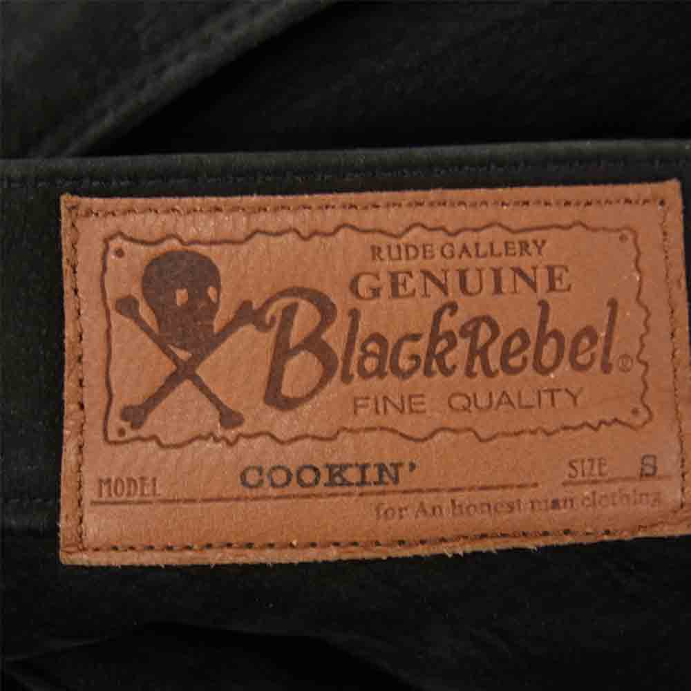 RUDE GALLERY ルードギャラリー コンチョ ボタン ヌバック レザー パンツ ブラック系 S【中古】