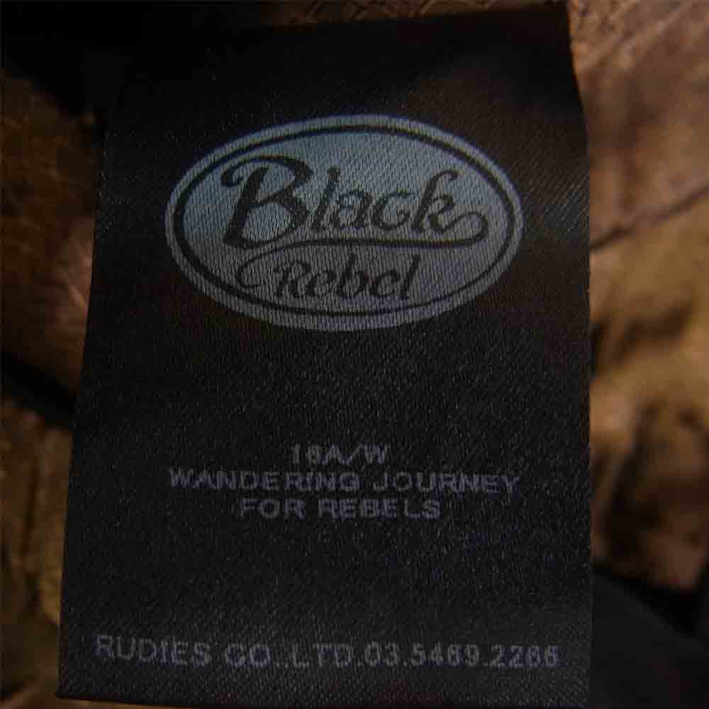 RUDE GALLERY ルードギャラリー コンチョ ボタン ヌバック レザー パンツ ブラック系 S【中古】