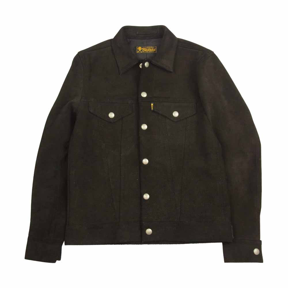 RUDE GALLERY BLACK REBEL ルードギャラリーブラックレーベル STEERHIDE SUEDE JACKET ステアハイド スエード レザー ジャケット カバーオール ブラック系 M【中古】
