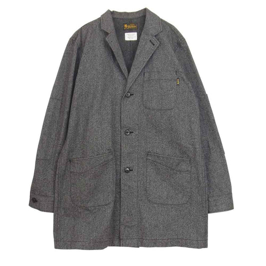 RUDE GALLERY BLACK REBEL ルードギャラリーブラックレーベル 14AW WF4102 THE SWINGER ゴマ塩 チェスターコート グレー系 L【中古】