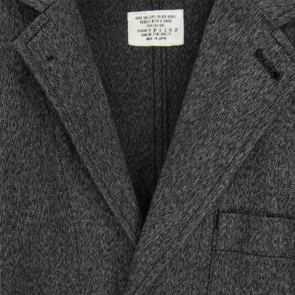 RUDE GALLERY BLACK REBEL ルードギャラリーブラックレーベル 14AW WF4102 THE SWINGER ゴマ塩 チェスターコート グレー系 L【中古】