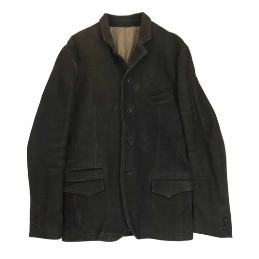 LOST CONTROL ロストコントロール ヌバック レザー テーラード ジャケット ブラウン系 3【中古】