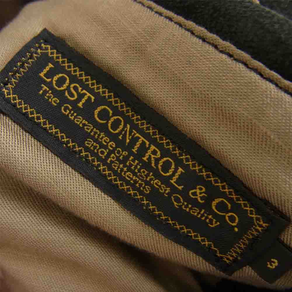 LOST CONTROL ロストコントロール ヌバック レザー テーラード ジャケット ブラウン系 3【中古】