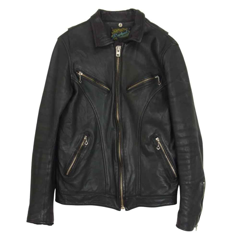 フォーリング ラファエル レザー シングル ライダース　ジャケット  ブラック系 40【中古】