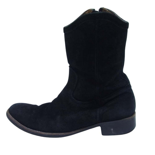 RUDE GALLERY ルードギャラリー スエード サイドジップ ブーツ ブラック系 4【中古】