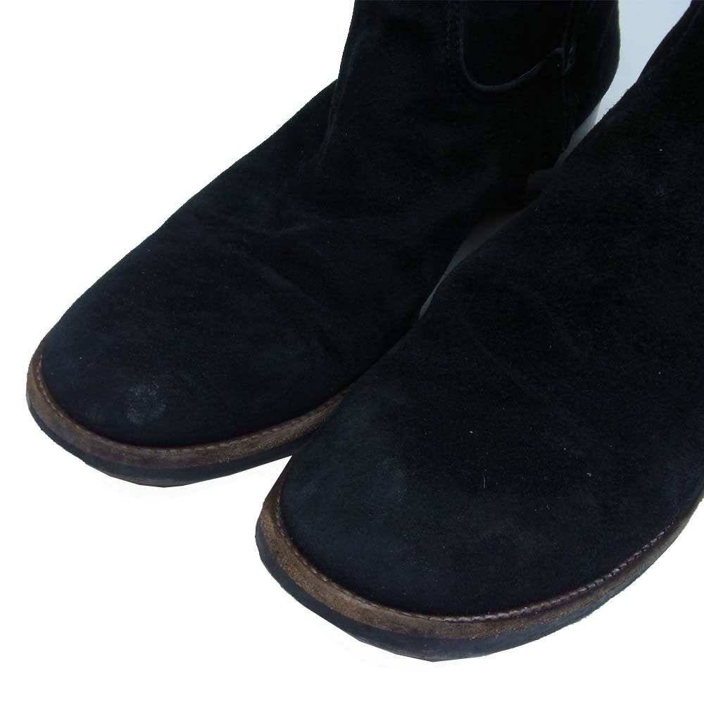 RUDE GALLERY ルードギャラリー スエード サイドジップ ブーツ ブラック系 4【中古】