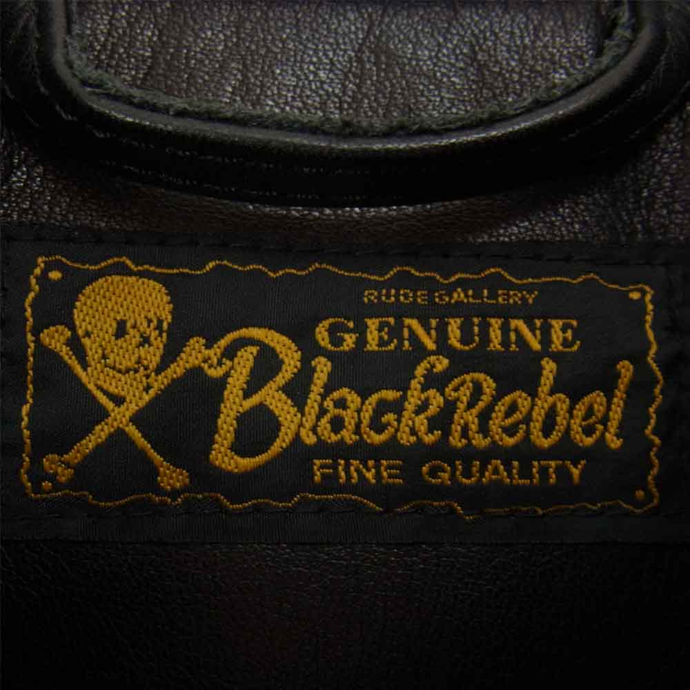 RUDE GALLERY BLACK REBEL ルードギャラリーブラックレーベル スタッズ レザー ジャケット  ブラック系 M【中古】