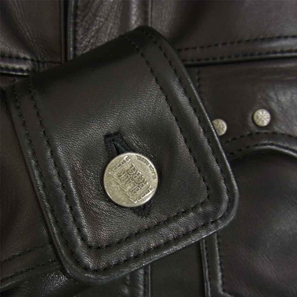 RUDE GALLERY BLACK REBEL ルードギャラリーブラックレーベル スタッズ レザー ジャケット  ブラック系 M【中古】