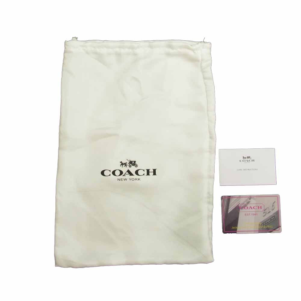 COACH コーチ F75365 シグネチャー クロスグレイン レザー スリム ブレスト ポケット ウォレット 長財布 ブラック系【極上美品】【中古】
