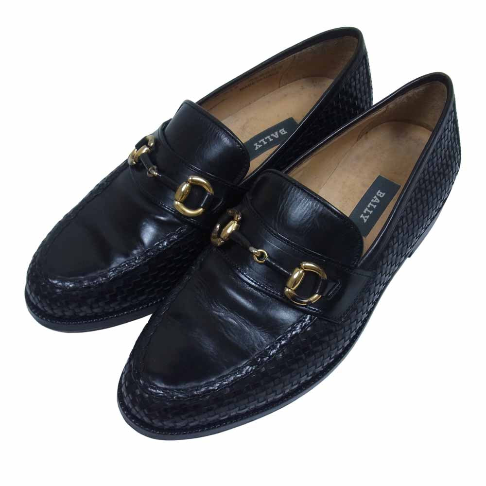 BALLY バリー ビット ローファー イタリア製 ブラック系 41.5【中古】
