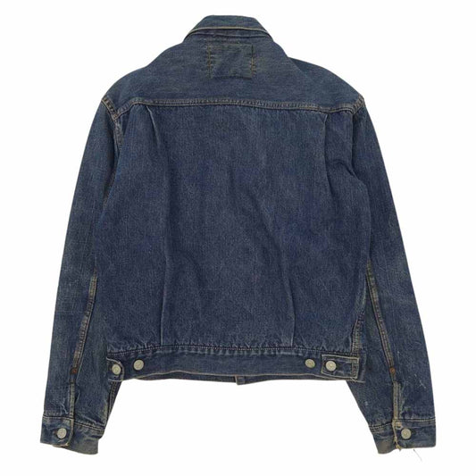 Levi's リーバイス ヴィンテージ 50s 517XX 革パッチ ブランケット 刻印無し 帯下シングル フラップ裏ライトオンス デニム ジャケット ブルー系【中古】