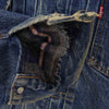 Levi's リーバイス ヴィンテージ 50s 517XX 革パッチ ブランケット 刻印無し 帯下シングル フラップ裏ライトオンス デニム ジャケット ブルー系【中古】