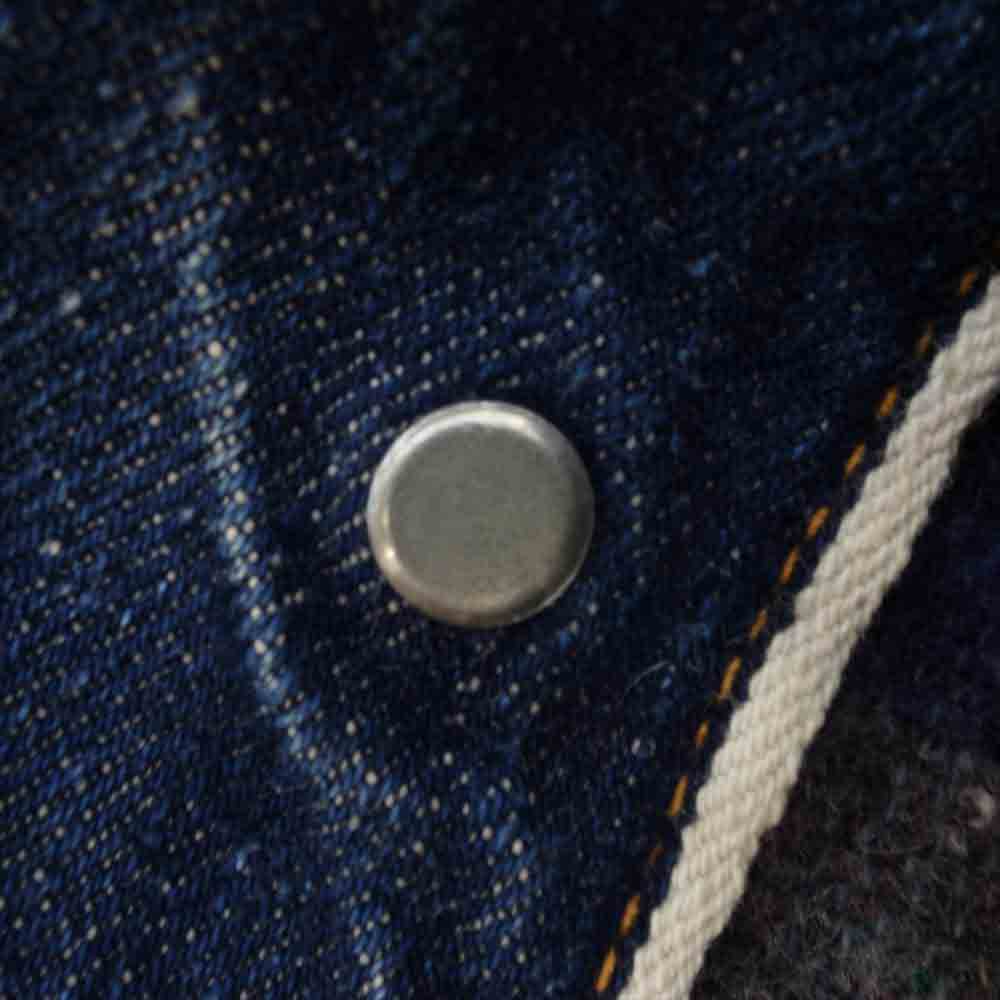Levi's リーバイス ヴィンテージ 50s 517XX 革パッチ ブランケット 刻印無し 帯下シングル フラップ裏ライトオンス デニム ジャケット ブルー系【中古】