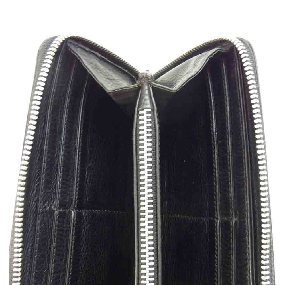CHROME HEARTS クロムハーツ（原本有） REC F ZIP 3 セメタリー クロス レザー ウォレット ブラック系【中古】