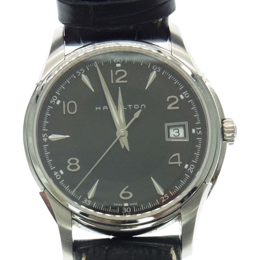 HAMILTON ハミルトン H32411735 ジャズマスター ジェント GENT QUARTZ クォーツ レザーベルト 腕時計 ブラック系【中古】