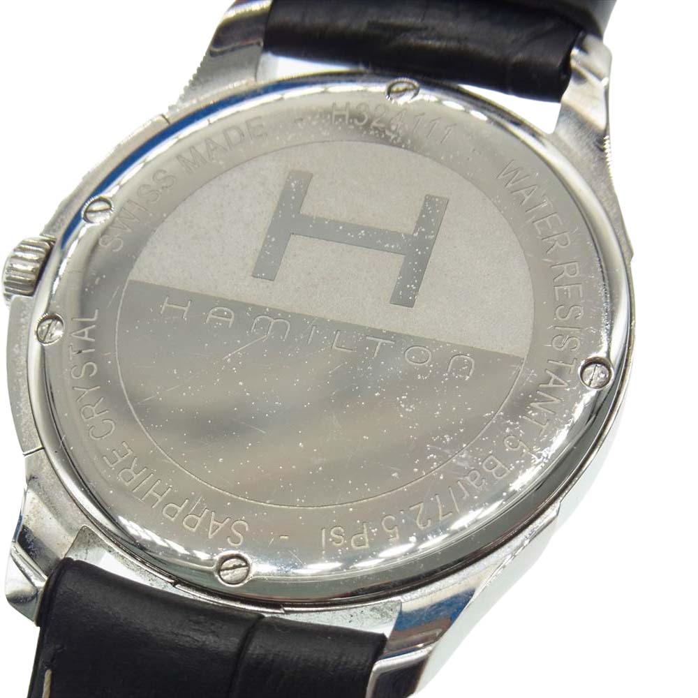 HAMILTON ハミルトン H32411735 ジャズマスター ジェント GENT QUARTZ クォーツ レザーベルト 腕時計 ブラック系【中古】