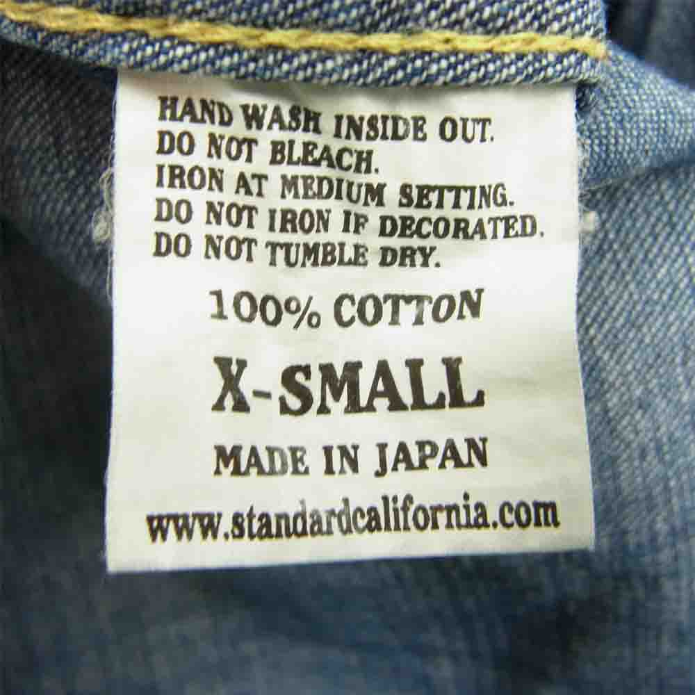 STANDARD CALIFORNIA スタンダードカリフォルニア Sturdy デニム ウエスタン シャツ インディゴブルー系 XS【中古】