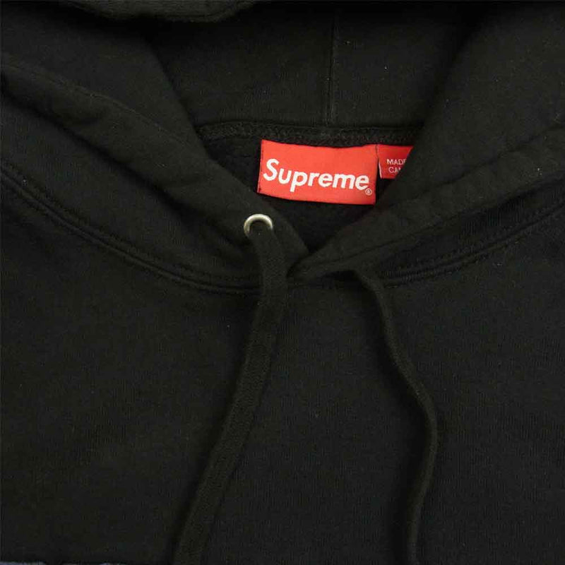 Supreme シュプリーム 21SS Denim Logo Hooded Sweatshirt デニム ロゴ プルオーバー ブラック系 XL【中古】