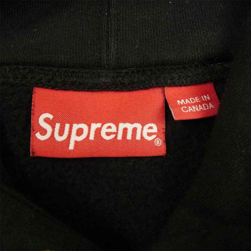 Supreme シュプリーム 21SS Denim Logo Hooded Sweatshirt デニム ロゴ プルオーバー ブラック系 XL【中古】