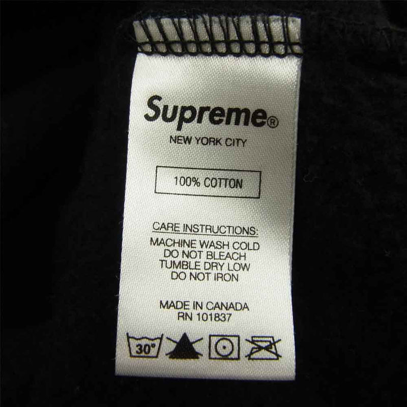 Supreme シュプリーム 21SS Denim Logo Hooded Sweatshirt デニム ロゴ プルオーバー ブラック系 XL【中古】