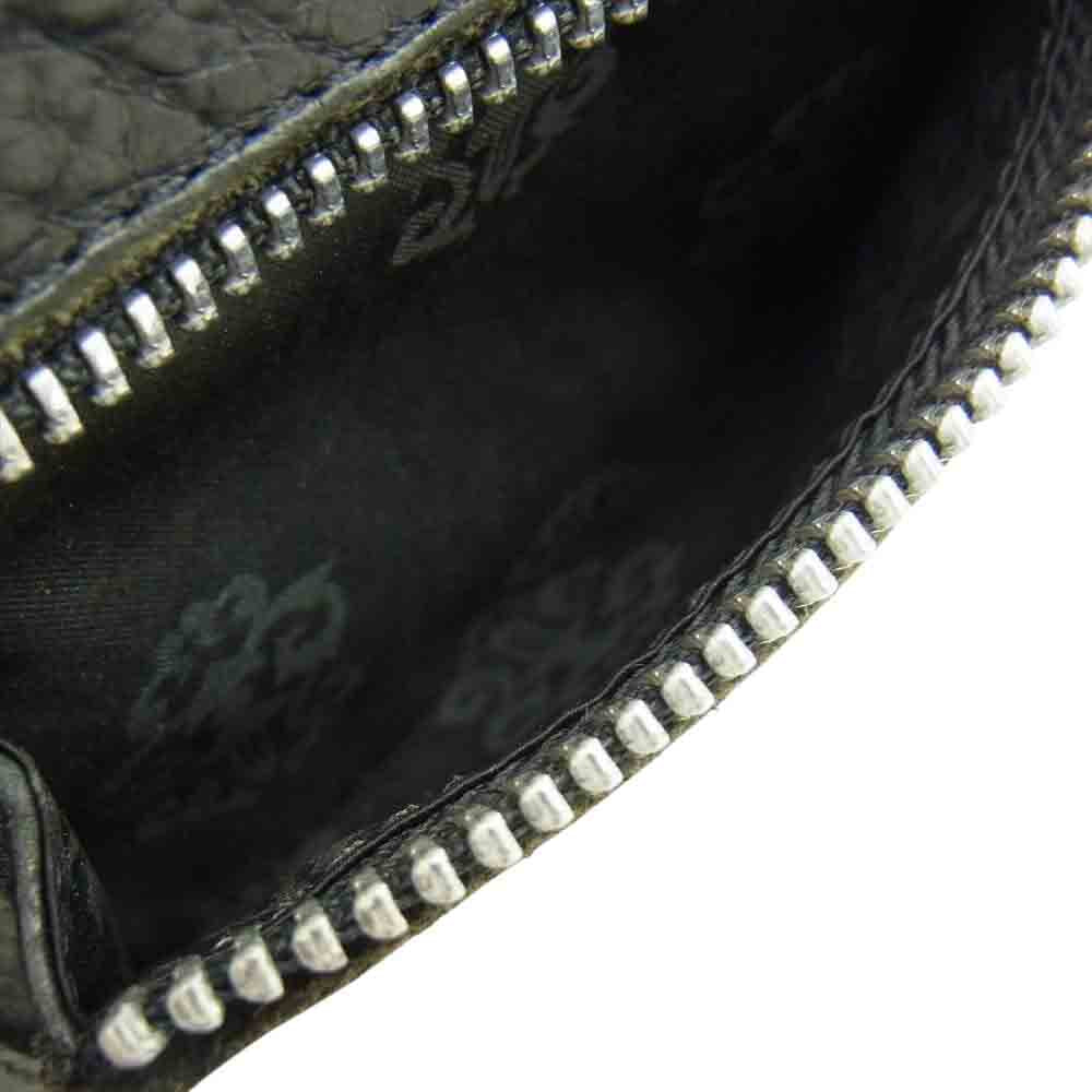 CHROME HEARTS クロムハーツ（原本有） WALLET WAVE MINI ミニ ウェーブ レザー ウォレット ブラック系【中古】