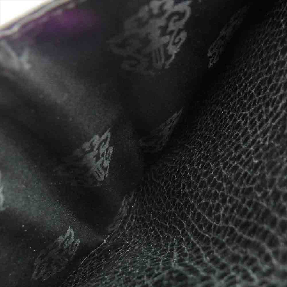CHROME HEARTS クロムハーツ（原本有） WALLET WAVE MINI ミニ ウェーブ レザー ウォレット ブラック系【中古】