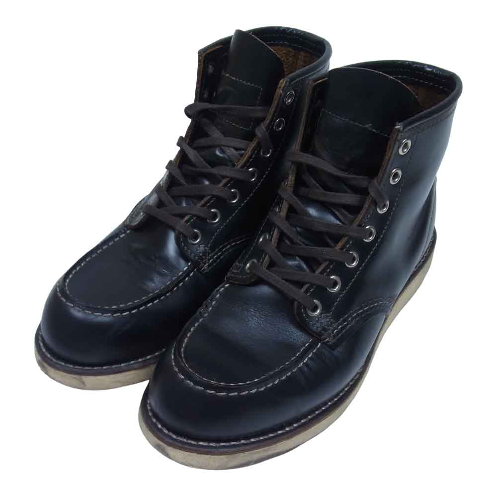 RED WING レッドウィング 9874 茶芯 IRISH SETTER アイリッシュセッター ブラック クローンダイク 犬タグ モックトゥブーツ 6インチ ブーツ ブラック系 7.5E【中古】