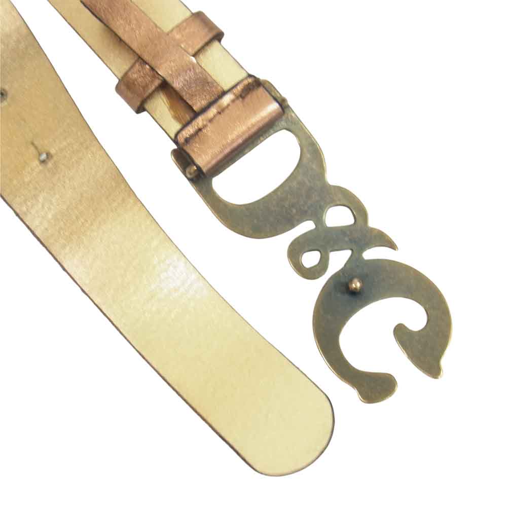 DOLCE&GABBANA ドルチェアンドガッバーナ D&G ロゴ バックル レザー