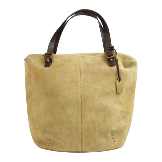 RALPH LAUREN ラルフローレン スエード レザー トート バッグ ベージュ系【中古】