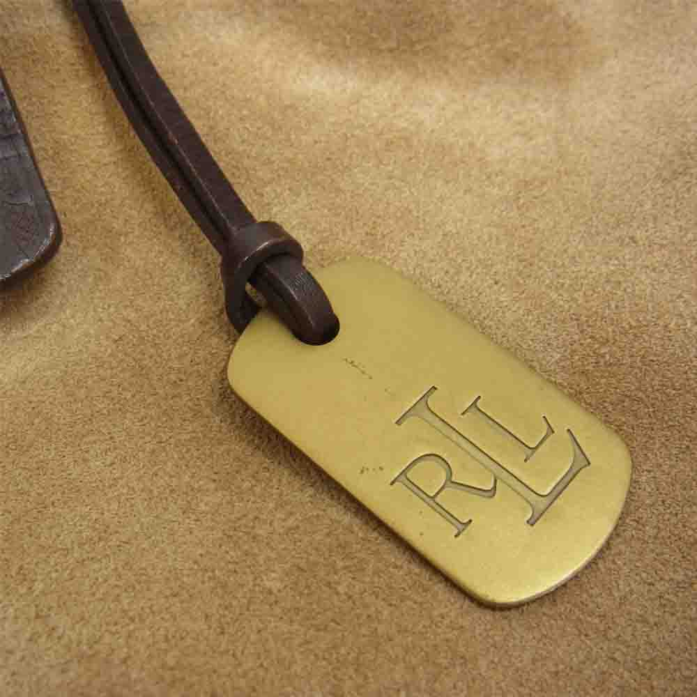 RALPH LAUREN ラルフローレン スエード レザー トート バッグ ベージュ系【中古】