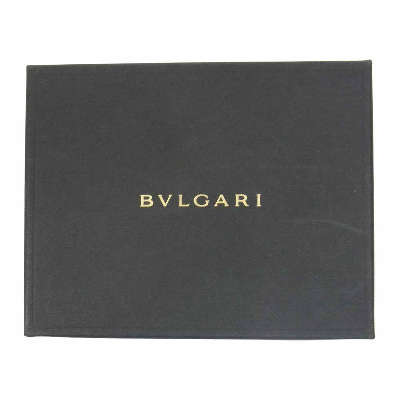 BVLGARI ブルガリ 二つ折り レザー ウォレット 財布 ベージュ系【中古】