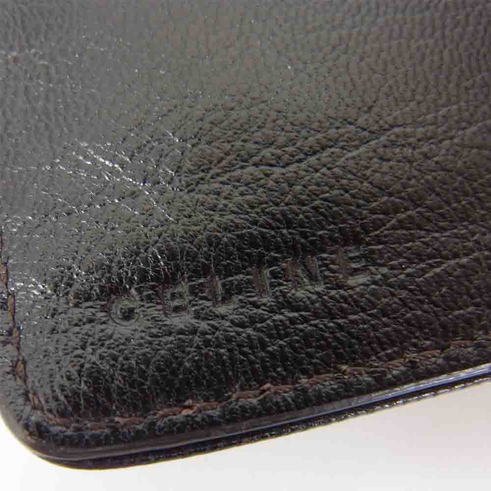 CELINE セリーヌ マカダム デニム ウォレット 長財布 ブラック系【中古】
