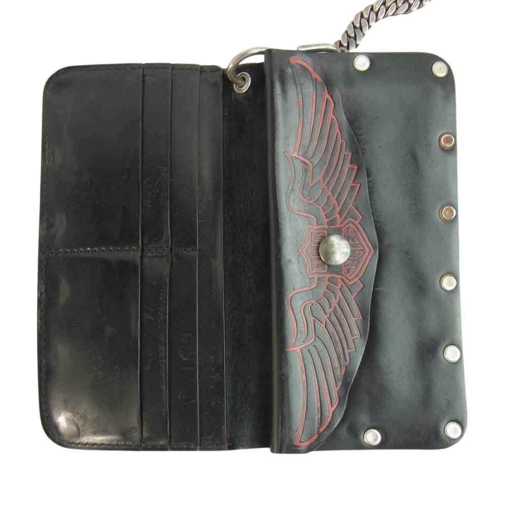 TENDERLOIN テンダーロイン T-WALLET コードバン レザー ウォレット ブラック系【中古】