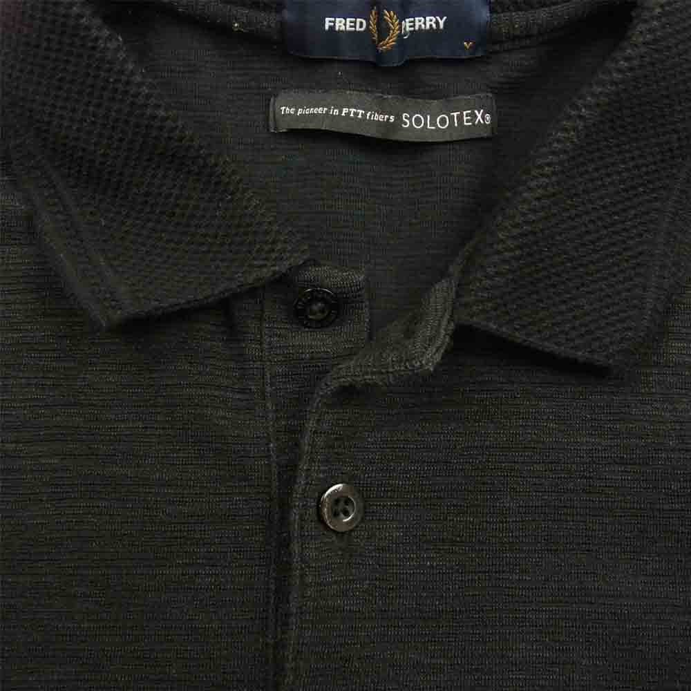 FRED PERRY フレッドペリー SOLOTEX ソロテックス ポロ 半袖 シャツ ブラック  ブラック系 M【中古】