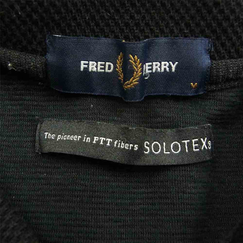 FRED PERRY フレッドペリー SOLOTEX ソロテックス ポロ 半袖 シャツ ブラック  ブラック系 M【中古】