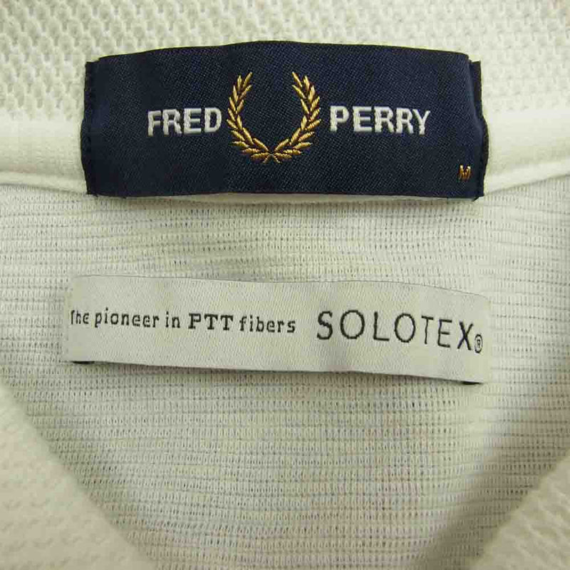 FRED PERRY フレッドペリー SOLOTEX ソロテックス ポロ 半袖 シャツ ホワイト ホワイト系 M【中古】