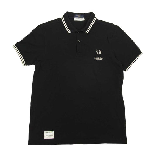 FRED PERRY フレッドペリー × GOODHOOD グッドフッド ポロ 半袖 シャツ ブラック系 M【中古】