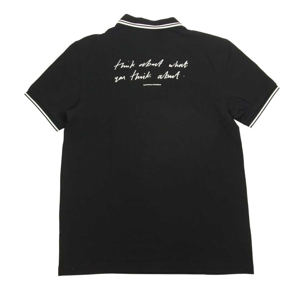 FRED PERRY フレッドペリー × GOODHOOD グッドフッド ポロ 半袖 シャツ ブラック系 M【中古】