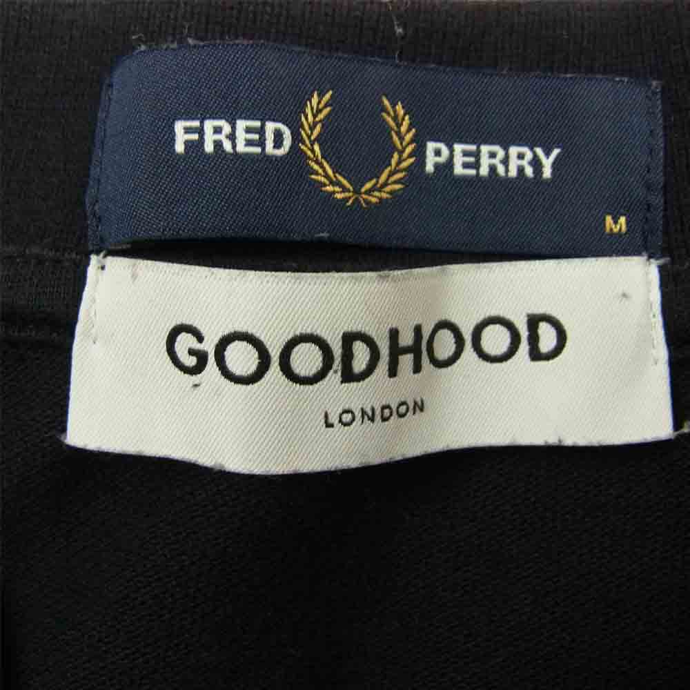 FRED PERRY フレッドペリー × GOODHOOD グッドフッド ポロ 半袖 シャツ ブラック系 M【中古】