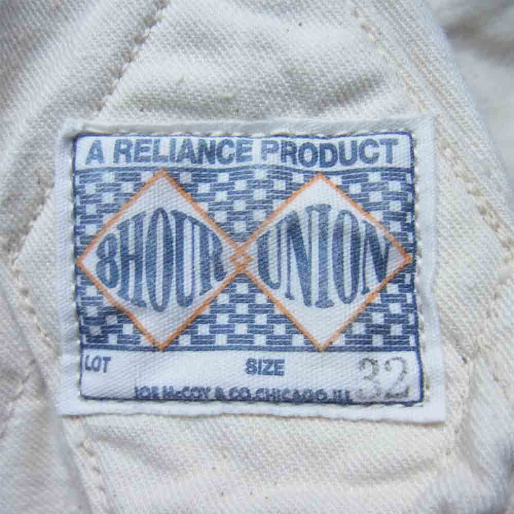 The REAL McCOY'S ザリアルマッコイズ 8HU WHITE COTTON TWILL OVER ALLS コットン ツイル オーバーオール オフホワイト系 32【中古】